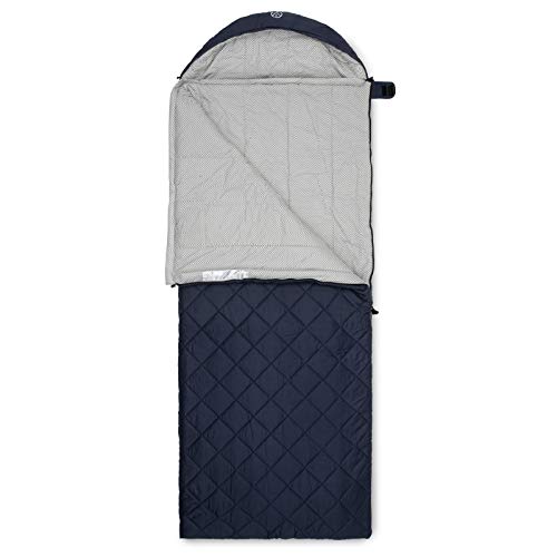 Justcamp Urbana Deckenschlafsack (220 x 85 cm) mit Innen- & Außenbezug aus Baumwolle - Koppelbarer Camping Reiseschlafsack für 3 Jahreszeiten, extra groß & breit für Erwachsene, mit kleinem Packmaß von JUSTCAMP