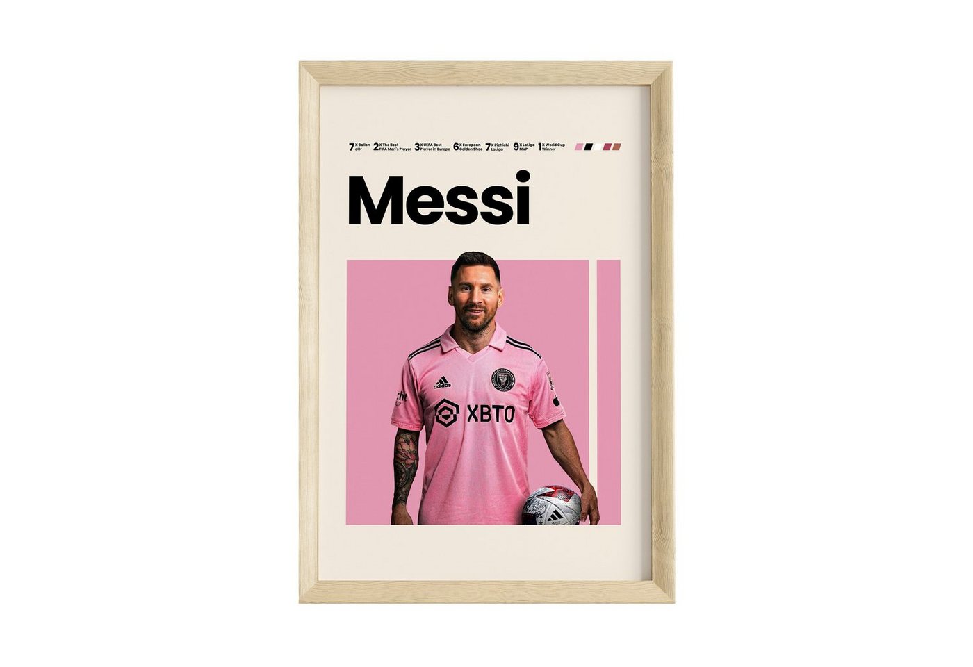 JUSTGOODMOOD Poster ® Lionel Messi 10 Inter Miami · Fußball Poster · ohne Rahmen von JUSTGOODMOOD