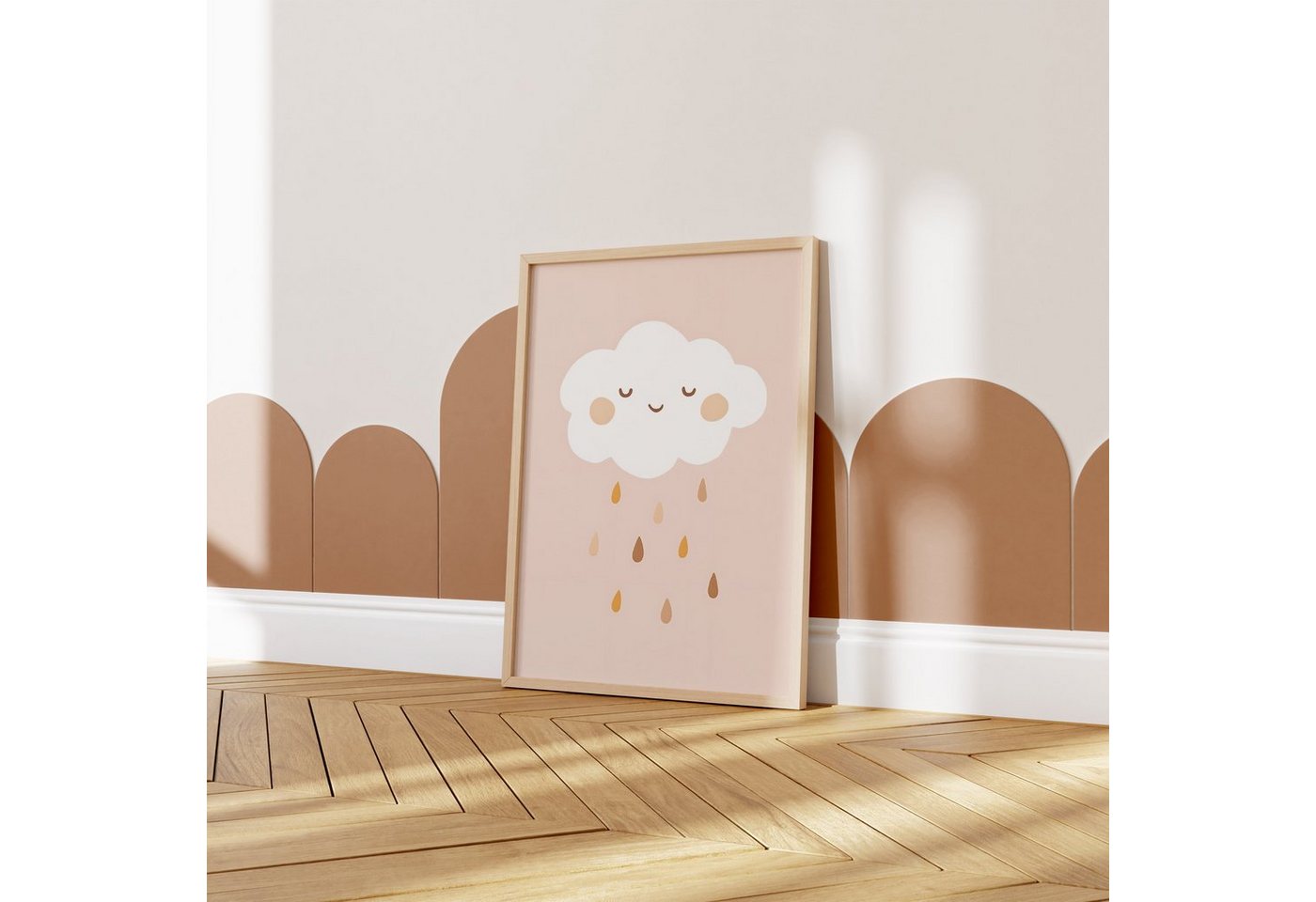 JUSTGOODMOOD Poster Bilder Babyzimmer Kinderzimmer Wand Deko Print ohne Rahmen, Wolke, Poster in verschiedenen Größen von JUSTGOODMOOD