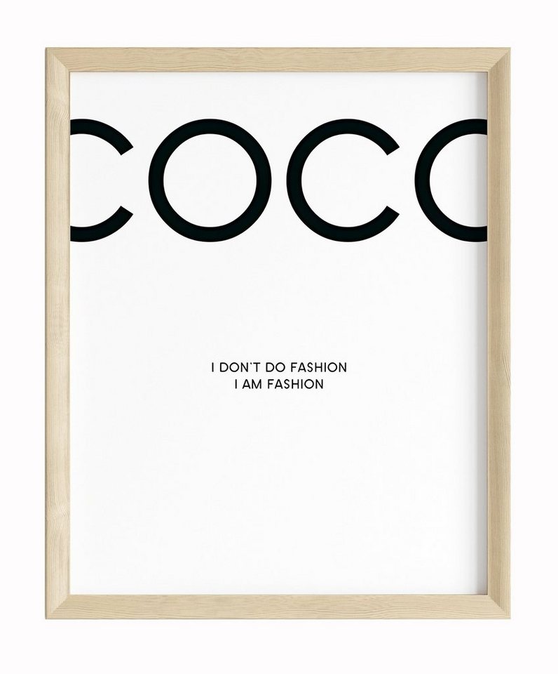 JUSTGOODMOOD Poster Premium ® Coco Chanel Poster · Fashion · ohne Rahmen, Poster in verschiedenen Größen, Poster, Wandbild von JUSTGOODMOOD