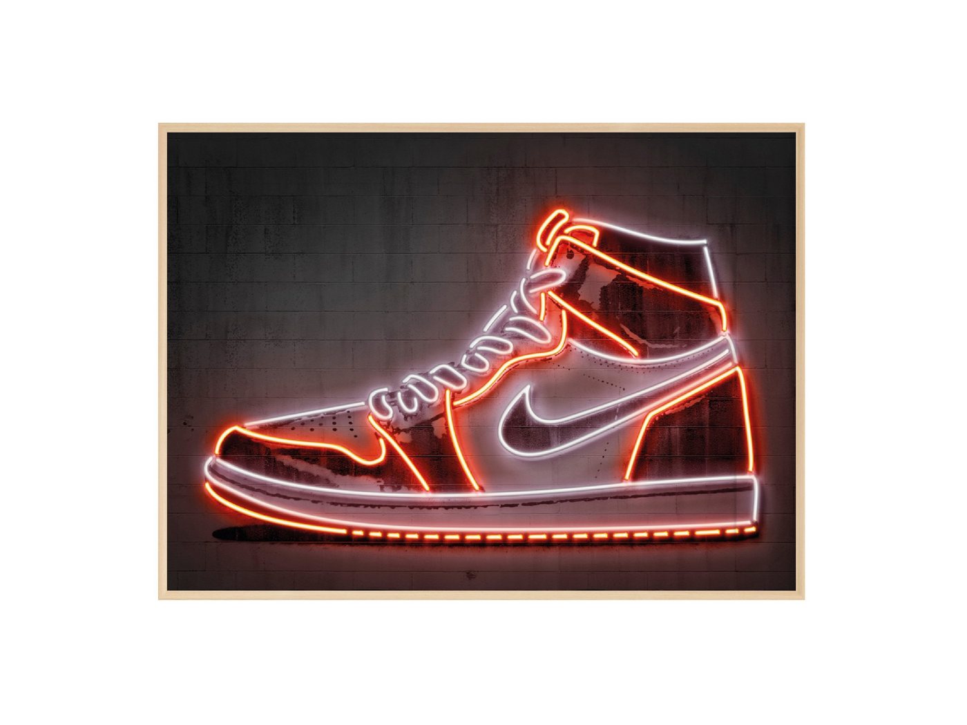 JUSTGOODMOOD Poster Premium ® Nike Sneaker Poster · Neon Effekt · ohne Rahmen von JUSTGOODMOOD