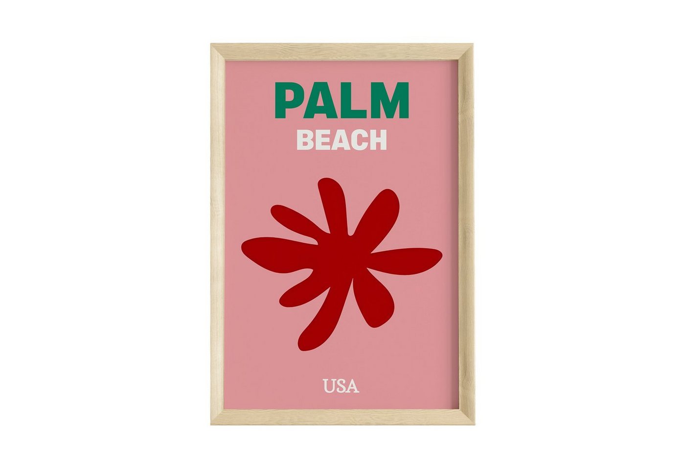 JUSTGOODMOOD Poster Premium ® Palm Beach USA · ohne Rahmen von JUSTGOODMOOD