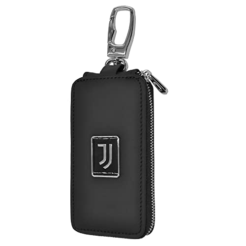 JUVENTUS Schlüsselanhänger aus Leder mit Reißverschlussfach oder langem Schlüssel, mit Logo Icon, offizielles Produkt 131841 von JUVENTUS