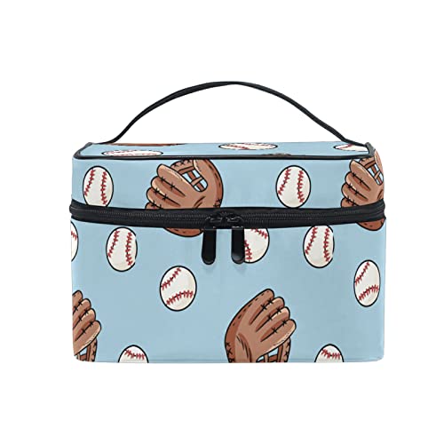 Art Cute Baseball Make-up Tasche für Frauen Kosmetiktasche Kulturbeutel Zug Case, Siehe Abbildung, Einheitsgröße, Rucksack, Rucksäcke von JUZGTSIT