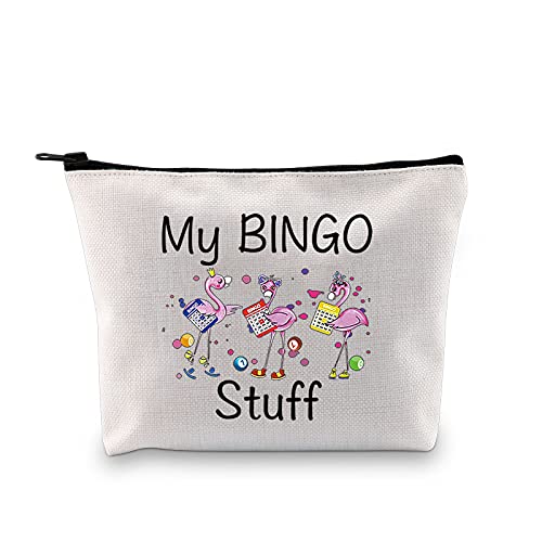 JXGZSO Lustiges Bingo-Liebhaber-Geschenk für Gambler Geschenk My Bingo Stuff Lucky Bingo Kosmetik Make-up Tasche Bingo Player Geschenk, Bingo, von JXGZSO