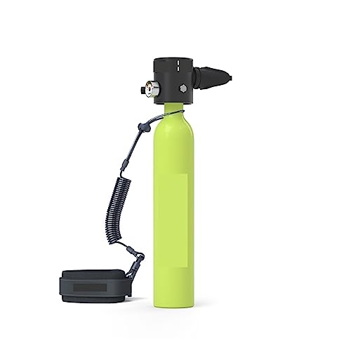 JXIYUO Tauchflasche, 0,5 l, tragbare Tauchflasche, Tauchschnorchel, Mini-Unterwasserflasche, Tauchausrüstung, professionelle Luftflasche, Tauchausrüstung, sanfteres Atmen (Farbe: Mini-Tank G, Größe: von JXIYUO
