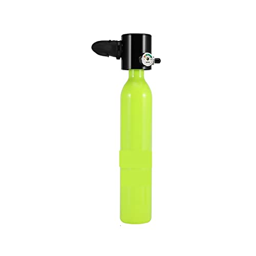 JXIYUO Tauchflasche 0,5 l Tauchausrüstung/Ausrüstungsflasche Sauerstoffflasche Tauchset Schnorchelset Unterwasser-Lufttank Handpumpe Sanfter atmen (Farbe: Grün, Größe: A) von JXIYUO