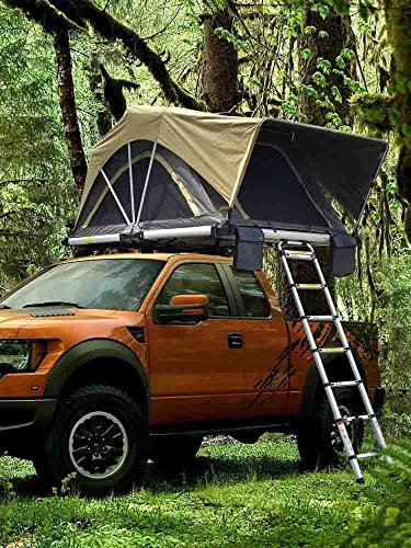 Auto-Dachzelt, Pickup-Truck-Dachkübelzelt mit klappbarer Teleskopleiter für wildes Camping von JXUFGYES