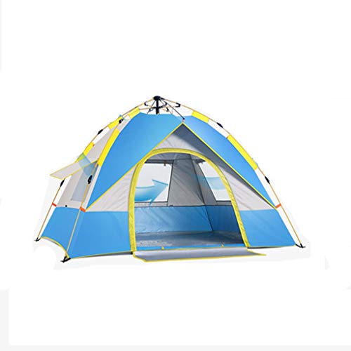 Automatisches Zelt im Freien, Camping, Verdickung, Regenschauer, 2–3–4 Doppel-Wildcamping, tragbare Geschwindigkeit, offenes Zelt, regensicher, Camping, Zuhause, wasserdicht, Instant-Zelte für Ca von JXUFGYES