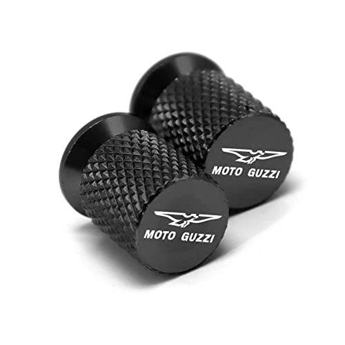 JYDJDL,Motorrad-Reifenventil-Luftanschlussschaftabdeckung Reifenventilkappenstopfen passt für Moto Guzzi V100 Mandello V7 Stone V8S TT Bobber Breva 850 1100 1200,Black von JYDJDL