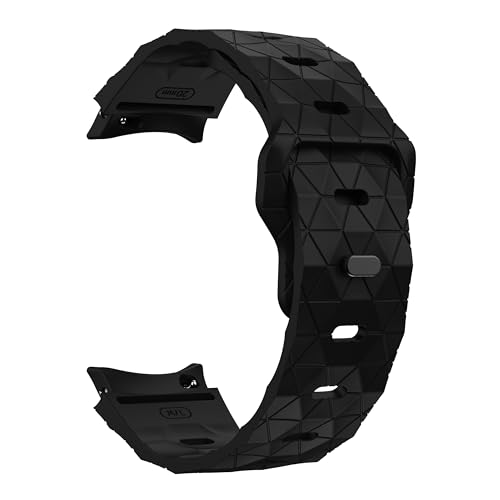 JZWCHQ 20mm Silikongurt für Uhr 6 Klassiker 47 mm 43 mm/4 Klassiker Fußballmuster Armband Uhr 5pro 45 mm/4/5/6/7 40 mm 44 mm Uhrenbandbänder von JZWCHQ