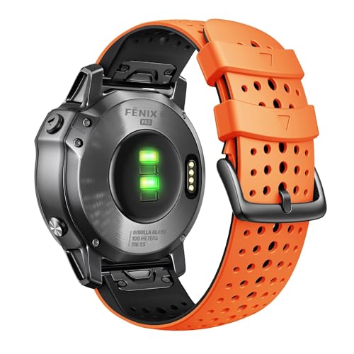 JZWCHQ Für Fenix 8X Fenix 7X Sport Silicon Watch Band 26 -mm -Ersatzriemen für Fenix 6x/6x Pro/5x Plus/Tactix 7 Pro/Enduro 2/Fenix 3/Descent MK2 JZWCHQ Für Fenix 8X Fenix 7X Sport Silicon Watch Band 26 -mm -Ersatzriemen für Fenix 6x/6x Pro/5x Plus/Tactix 7 Pro/Enduro 2/Fenix 3/Descent MK2 von JZWCHQ