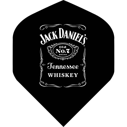 Jack Daniel Offiziell lizenzierte Marken-Dart-Flights | Standard Nr. 2 | Flaschenlogo (F3163) 1 Set mit 3 Stück von Jack Daniel's