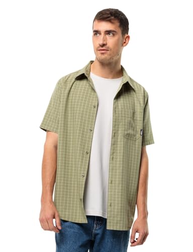 Jack Wolfskin Herren El Dorado Shirt Mens Hemd, Bay Leaf Check, XL EU von Jack Wolfskin