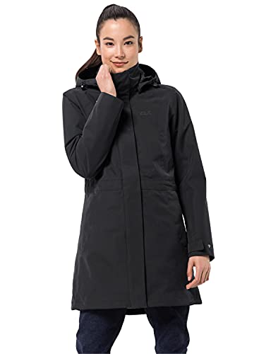 Jack Wolfskin 3-in-1-Mantel mit herausnehmbarem Fleece-Innenmantel, schwarz, XL von Jack Wolfskin