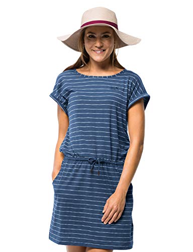 Jack Wolfskin Damen Travel Striped Kleid, Ocean Wave Stripes, S von Jack Wolfskin