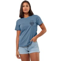 Jack Wolfskin Discover Heart T-Shirt Women T-Shirt aus Bio-Baumwolle Damen XL blue Elemental Blue von Jack Wolfskin