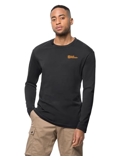 Jack Wolfskin Herren Essential Longsleeve M T-Shirt Longsleeve, Schwarz, S von Jack Wolfskin