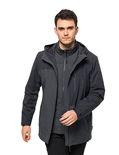 Jack Wolfskin Herren Feldberg 3in1 Jkt M Jacket, Ebony, XXL EU von Jack Wolfskin