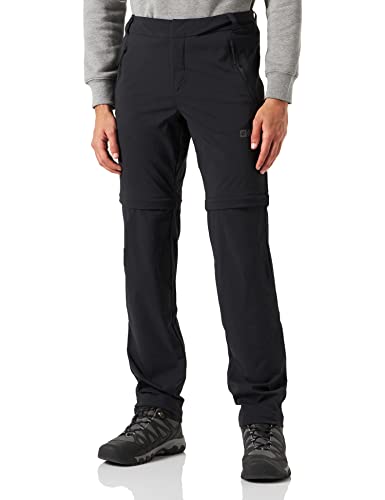 Jack Wolfskin Herren Glastal Zip Off Pants M Wanderhose, Schwarz, 52 EU von Jack Wolfskin