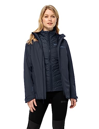 Jack Wolfskin Damen Glaabach 3in1 Jkt W Jacket, Night Blue, XS EU von Jack Wolfskin