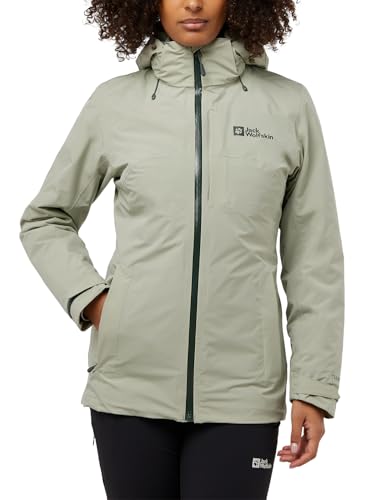 Jack Wolfskin Damen Hunberg 3in1 Jkt W, Mint Leaf, XXL EU von Jack Wolfskin
