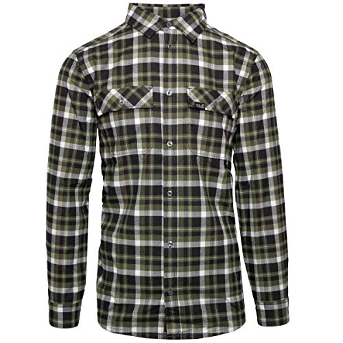 Jack Wolfskin Herren Bow Valley Shirt Outdoor Reise Freizeithemd Atmungsaktiv Hemd, grau (ebony checks), M von Jack Wolfskin