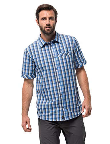 Jack Wolfskin Herren Napo River Shirt Hemd, Night Blue Checks, S von Jack Wolfskin