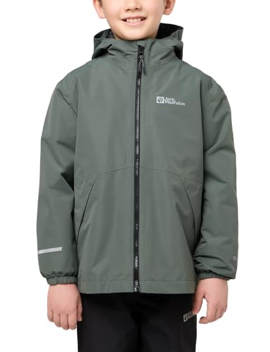 Jack Wolfskin Unisex Kinder Iceland 3in1, Slate Green/black, 104 EU von Jack Wolfskin