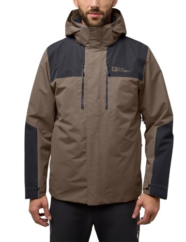Jack Wolfskin Herren Jasper 3in1 Jkt M, Cold Coffee, XL EU von Jack Wolfskin