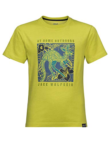 Jack Wolfskin Jungen Kuku Trail T-Shirt, Green Lime, 128 von Jack Wolfskin