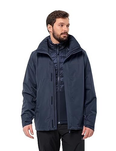Jack Wolfskin Herren LUNTAL 3IN1 JKT M Jacket, Night Blue, 3XL von Jack Wolfskin
