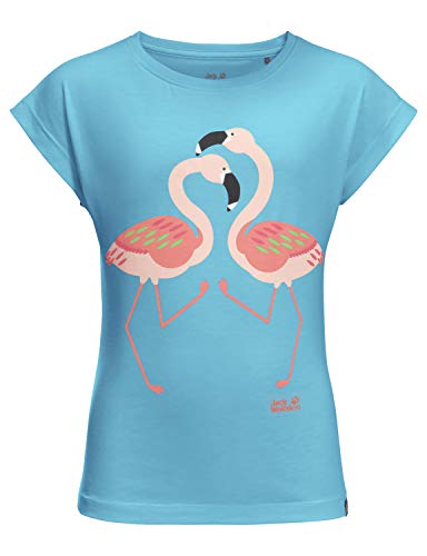 Jack Wolfskin Mädchen Flamingo T Girls Luftiges Kinder T-Shirt, Gulf Stream, 92 von Jack Wolfskin