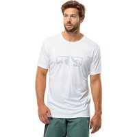 Jack Wolfskin Peak Graphic T-Shirt Men Funktionsshirt Herren 3XL weiß stark white von Jack Wolfskin
