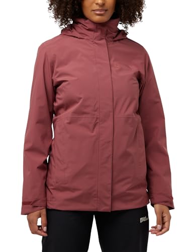 Jack Wolfskin Damen Rotwand 3in1 Jkt W, Red Ochre, XXL EU von Jack Wolfskin