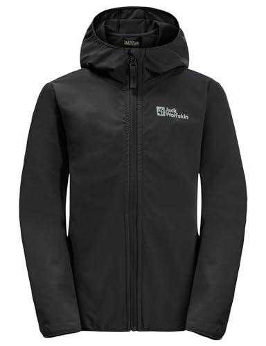 Jack Wolfskin SOLYD Jacket K Softshelljacke, Black, 104 von Jack Wolfskin