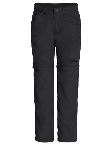 Jack Wolfskin Unisex Kinder Safari Zip Off Pants K Outdoorhose, Schwarz, 164 EU von Jack Wolfskin