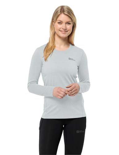 Jack Wolfskin Damen Sky Thermal L/S Wander-Shirt, Cool Grey, L EU von Jack Wolfskin