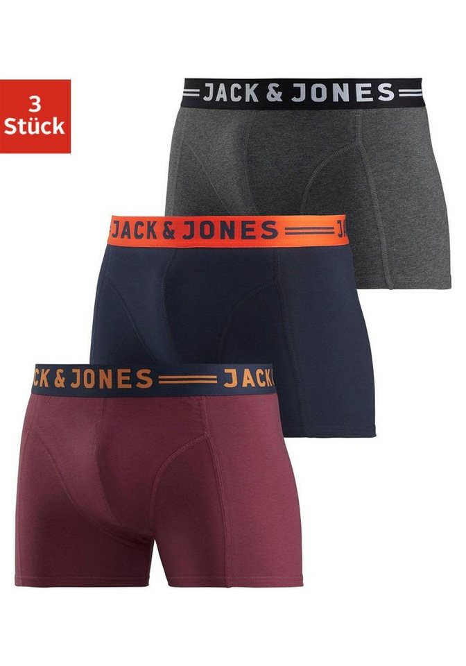 Jack & Jones Boxer JAC Lichfield Trunks (Packung, 3-St) mit kontrastfarbigem Bund von Jack & Jones
