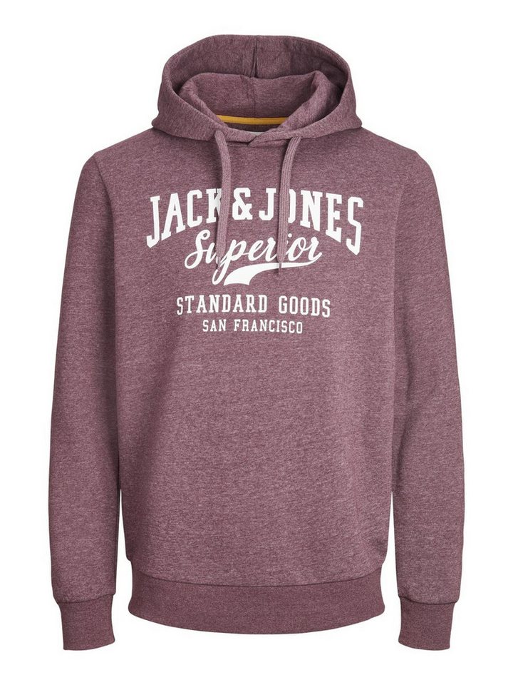 Jack & Jones Sweatshirt JJELOGO SWEAT HOOD 1 COL MEL 23/24 von Jack & Jones