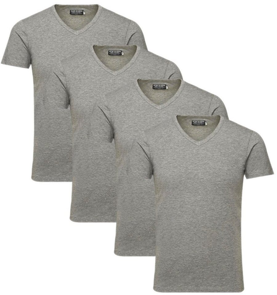 Jack & Jones T-Shirt (Spar Set, 4er-Pack) Basic Shirts, mit V-Ausschnitt von Jack & Jones