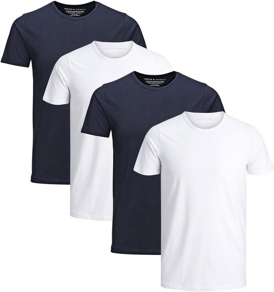 Jack & Jones T-Shirt (Sparset, 4er-Pack) Basic, Shirts, Rundhals von Jack & Jones