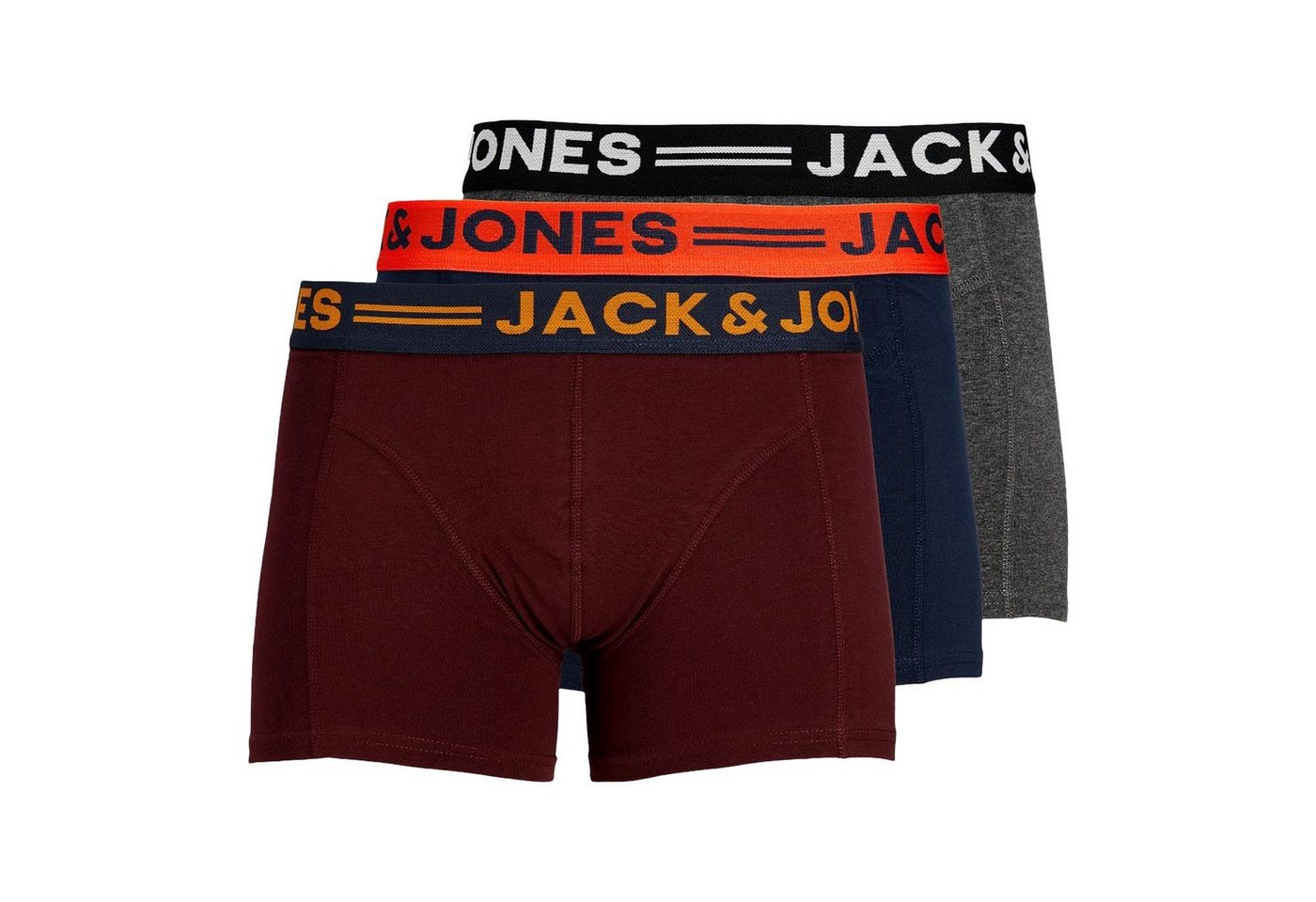 Jack & Jones Trunk 3er Pack JACK & JONES Trunks (3-St) mit umlaufendem Markenschriftzug am Bund von Jack & Jones