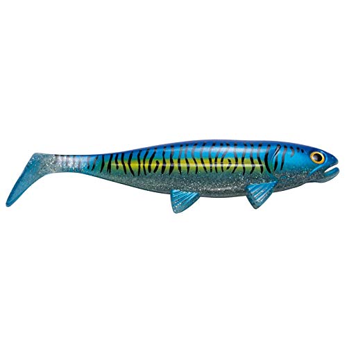 Jackson Gummifisch Norwegen Angelköder - The Sea Fish 30cm. Farbe Mackerel. Meeresköder. Große Gummifische fürs Meeresangeln. Angelköder Salzwasser. Gummiköder Dorsch Heilbutt von Jackson