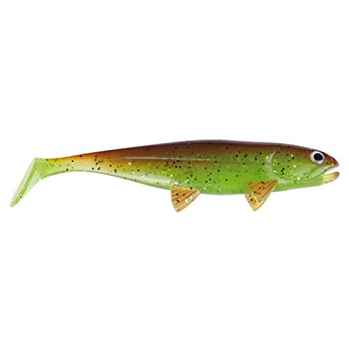 Jackson Gummifisch Profi Angelköder - The Fish 8cm. 5 Stück. Farbe Hot Pumpkin. Gummiköder. Raubfisch. Gummi Angeln. Softbait Forellenköder, Barschköder und Zanderköder von Jackson