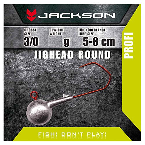 Jackson VMC Jighead Jigkopf - 5 Stück Round 3/0 für Köderlänge 5-8 cm 21g von Jackson