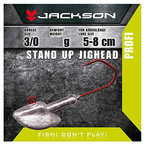 Jackson VMC Jighead Jigkopf - 5 Stück Stand Up 3/0 für Köderlänge 5-8 cm 18g von Jackson