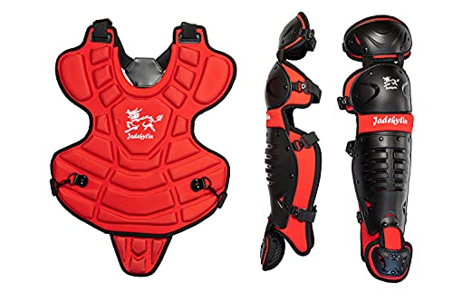 Jadekylin 35,6 cm Baseball-Catcher-Ausrüstung, Jugendliche, Alter 9 bis 12 Jahre, Rot von Jadekylin