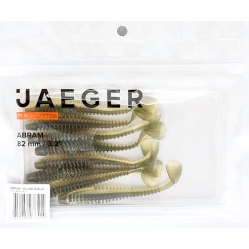 Jaeger Fishing Gummishads zum Raubfischangeln 8,2cm Abram, Farbe:Olive Gold von Jaeger