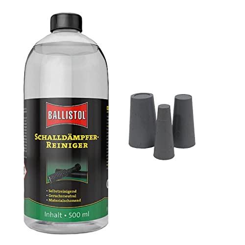 Jagdaktiv BALLISTOL Schalldämpfer-Reiniger 0,5 Liter Flasche inkl. 3 Gummikorken von Jagdaktiv